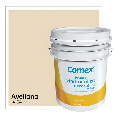 Pintura Vinílica Comex Me-70 19 Litros Colores Acabado Mate Color Avellana | Meses sin interés