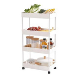 Carrito Organizador Multifuncional Estante 4 Niveles Cocina