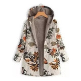 Chaqueta Con Capucha De Felpa Gruesa De Manga Larga Para Muj