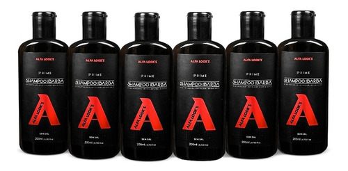 6 Uni De Shampoo Para Barba Alfa Look's Prime