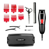 Juego De Peluqueria 18 Piezas Negro Y Rojo Conair