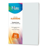 Mate | Papel Albanene 90 G | Tamaño Carta | 50 Hojas Color Blanco