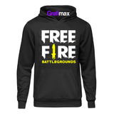 Polerón Free Fire Video Juegos Negro  Grafimax