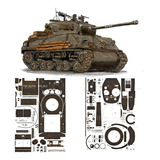 M4a3e8 Sherman Fury Escala 1.25 Papercraft