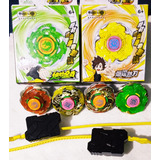 Beyblade Marca Gyro Paquete Con 4 Y 2 Lanzadoress 