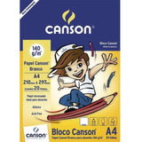 Papel Canson A4 Branco 140g/m2 Bloco-canson