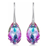 Aros Cristal Austriaco Gota, Tipo Swarovski, Regalo Mujer