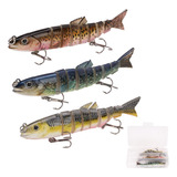 Señuelo Kit 3 Accesorios Pesca 13cm 8 Secciones