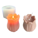 Molde De Silicona Tulipán Flor Para Vela Recipiente 