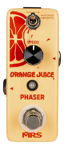 Pedal De Efecto Phaser Para Guitarra Orange Juice Morrison Color Naranja Claro