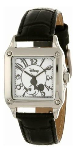 Disney Mickey Mouse Reloj Cuadrado Para Mujer. Color Plate Y