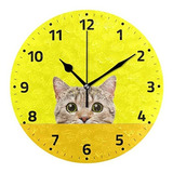 Reloj De Pared Con Diseño De Gato De Animal Diseño Animados