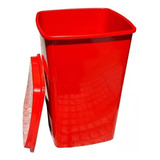 Tacho Contenedor De Alimento X 44lts Color Rojo