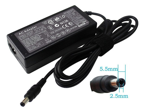 Cargadores Noteb/ Netb: 19v-20v = 65w Pin 5.5 X 2.5mm - Gtia