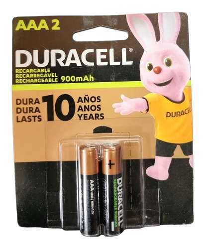 Pila Recargable Aaa Duracell 900 Mah Triple A 2unidades