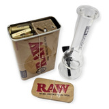 Bong Raw 14 Cm Papeles Filtros Lata Tips Máquina Armar / Kit