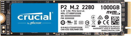 Ssd Crucial P2 1tb 3d Nand Nvme Pcie M.2 Hasta 2400mb/s