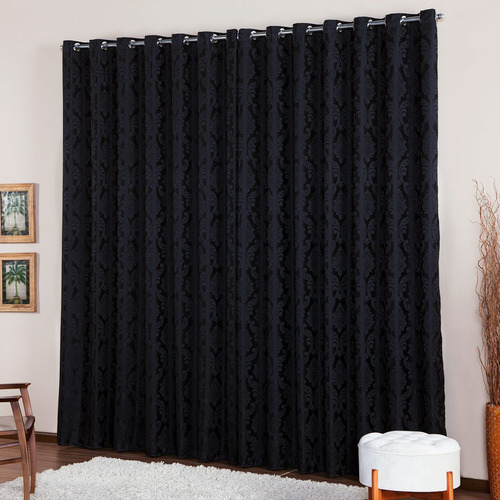 Cortina Em Tecido Jacquard Quarto Sala 3,00x2,50 