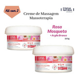 Kit 2 Creme De Massagem Rosa Mosqueta 300g Anti Estrias