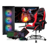 Pc Gamer Cpu I7 16gb Ssd Monitor+kit Gamer+cadeira+placa Wif