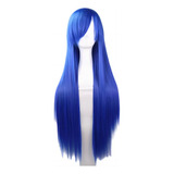 Cosplay Pelucas Cabello Sinteticas Larga Y Liso Multicolor