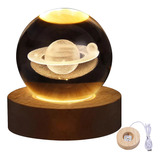 Lâmpada Noturna Led 3d Candeeiro De Mesa Galaxy Ball Crystal