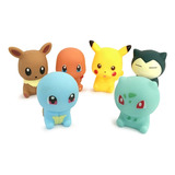 6 Figuras Pokémon Pikachu Snorlax Charmander Juguete Anime