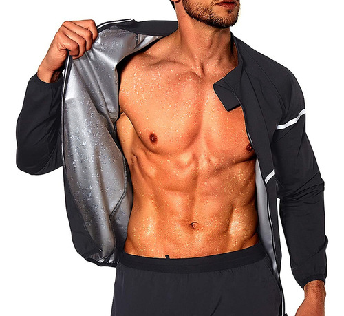 Chamarras Deportivas Hombre Sauna Adelgazantes Fitness Ropa