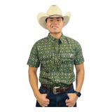 Camisa Caballero Vaquera Verde Olivo 9206