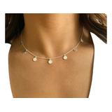 Gargantillas Choker Con Dijes Círculos. Plata 925