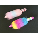 Lápiz Bolígrafo Peludo Kawaii 10 Colores