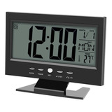 Reloj Despertador Lcd Escritorio Luz Temperatura Calendario 