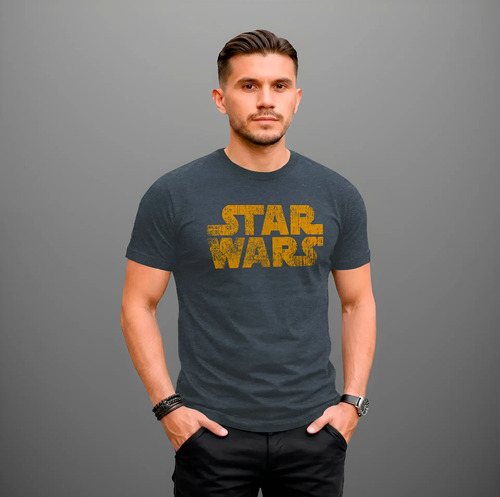 Playera Star Wars Logo Figura Serie Luke Vader Mandalorian | Envío gratis