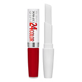 Labial Líquido Maybelline Superstay 24 Color Larga Duración Acabado Matte Color Red Alert
