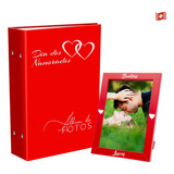 Album E Porta Retrato 15x21 Personalizado Com Nome Casal 24h