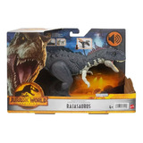 Jurassic World Dominion Rajasaurus Azul 35cm Som Mattel C/nf