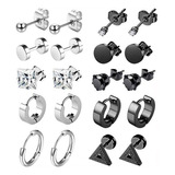 Pack 10 Pares Aros Pendientes Unisex Piercing Oreja 