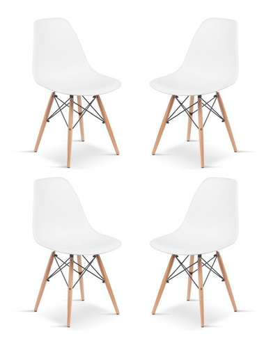 Silla Eames Comedor Cocina Living Pack X4 Unidades 