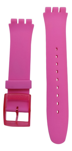 Correa Compatible Relojes Swatch Resina Rosa 19.2mm 