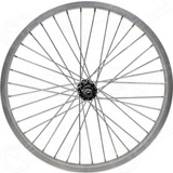 Roda Dianteira P/ Bicicleta Aro 20 Alumínio Polido Completa Cor Cromado