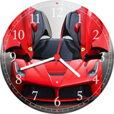 Relógio De Parede Grande Super Carro Ferrari 40 Cm