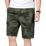 Camuflaje Camuflaje Cargo Shorts Hombre Casual Shorts