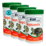 Ração Alcon Club Reptomix 60g Tartarugas Aquáticas Kit Com 4