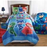 Juego De Cama Héroes En Pijamas Edredón Y Sabanas Pj Masks.