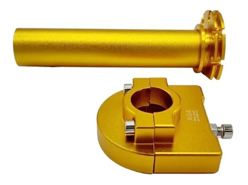 Punho Rápido Acelerador Universal Para Guidão 22mm Dourado