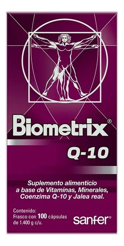 Suplemento Biometrix Q-10 Jalea Real 100caps Sabor Sin Sabor