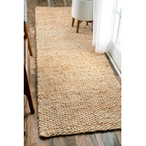 Alfombra Nuloom Tejida De Yute Natural De 60 X 90 Cms