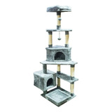 Rascador Gatos Tipo Torre 60cm + Cama Arbol Terciopelo