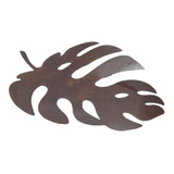 Hoja Monstera/ Costilla De Adan - Chapa Oxido Laqueado 43x31