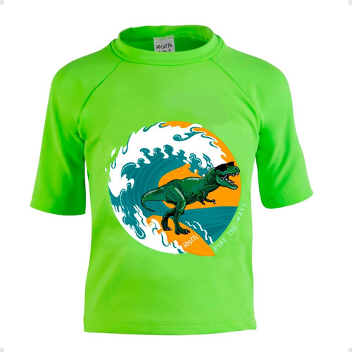 Remera Dino Verde Surf Rofft Nene Bebe Fpu 50+ Playa Pileta